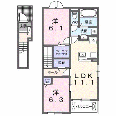 フラン　メゾン　ソレイユ 201【管理NO：1-027514202-02010】 ★家具家電は申し込み後に搬入します★ ★2026年09月中旬入居可能★の物件画像