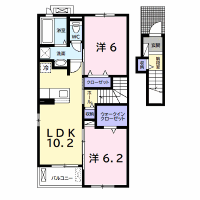 グランド　Ⅱ 203【管理NO：1-026044902-02030】 ★家具家電は申し込み後に搬入します★ ★2026年08月下旬入居可能★の物件画像
