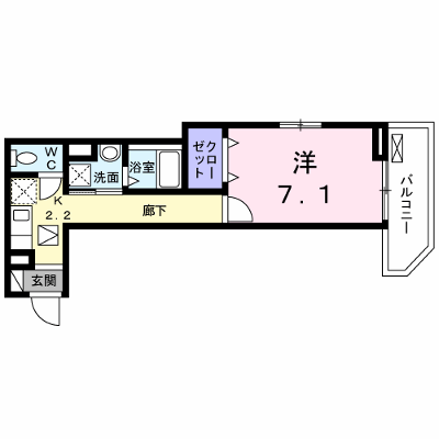 ラピス　ウィークス 101【管理NO：1-024673301-01010】 ★家具家電は申し込み後に搬入します★ ★2026年10月中旬入居可能★の物件画像
