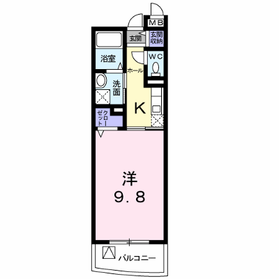シーガル　Ⅰ 207【管理NO：1-012862801-02060】 ★家具家電は申し込み後に搬入します★の物件画像