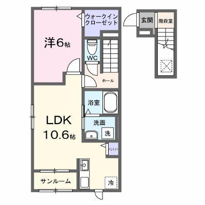 ルミナス　ブラン 205【管理NO：1-028503501-02040】 ★家具家電は申し込み後に搬入します 2026年09月下旬入居可能の物件画像