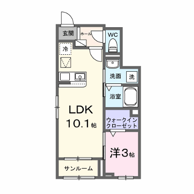 ルミナス　ブラン 105【管理NO：1-028503501-01040】 ★家具家電は申し込み後に搬入します 2026年09月下旬入居可能の物件画像