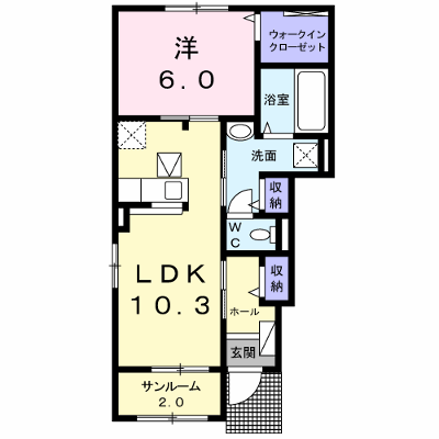 エアリーⅡ 101【管理NO：1-023828802-01010】 ★家具家電は申し込み後に搬入します★ ★2026年12月下旬入居可能★の物件画像