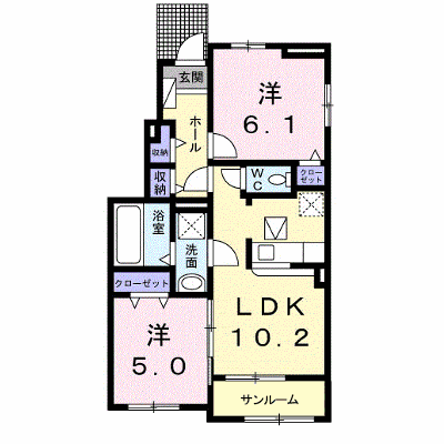 カーサ　コリーナⅠ 101【管理NO：1-023947801-01010】 ★家具家電は申し込み後に搬入します★ ★2026年08月中旬入居可能★の物件画像
