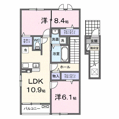 ＣＡＭＥＬＬｉＡ（カメリア）１ 204【管理NO：1-026483101-02040】 ★家具家電は申し込み後に搬入します 2026年10月上旬入居可能の物件画像