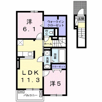 カーサ　コリーナⅠ 202【管理NO：1-023947801-02020】 ★家具家電は申し込み後に搬入します★ ★2026年08月下旬入居可能★の物件画像