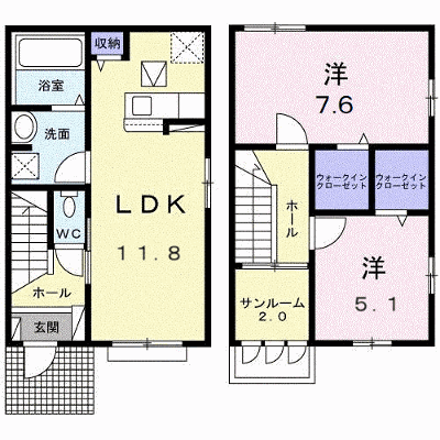 Ｋ’Ｓ　Ⅰ 101【管理NO：1-028184901-01010】 ★家具家電は申し込み後に搬入します★ ★2026年09月中旬入居可能★の物件画像