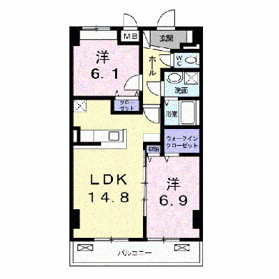 エアリーヒルズ芦屋 403【管理NO：1-019706501-04030】 ★家具家電は申し込み後に搬入します★ ★2026年08月下旬入居可能★の物件画像