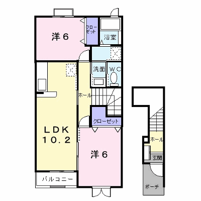 ア・ラ・モード．メゾン 202【管理NO：1-012624401-02020】 ★家具家電は申し込み後に搬入します★の物件画像