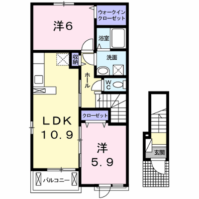 若葉Ｆ 201【管理NO：1-020888001-02010】 ★家具家電は申し込み後に搬入します★ ★2026年09月上旬入居可能★の物件画像