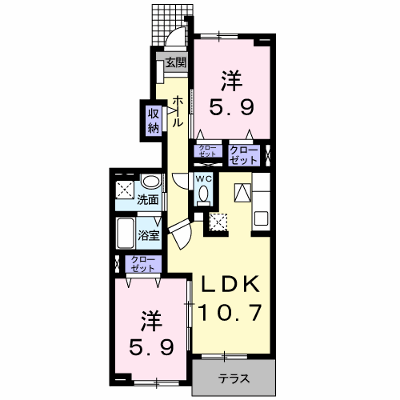 アミークス　Ⅰ 102【管理NO：1-017351101-01020】 ★家具家電は申し込み後に搬入します★ ★2026年08月下旬入居可能★の物件画像