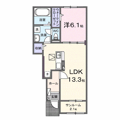 アルグレア大刀洗　Ａ 102【管理NO：1-027557901-01020】 ★家具家電は申し込み後に搬入します★ ★2026年09月中旬入居可能★の物件画像