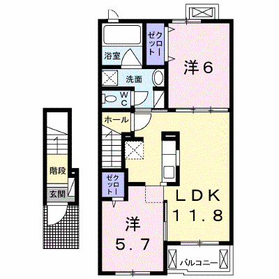 アンジュ　デュ　ヴァン　Ⅱ 203【管理NO：1-023541602-02030】 ★家具家電は申し込み後に搬入します★の物件画像