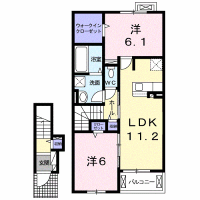 レークス　ＹＫ 203【管理NO：1-025757601-02030】 ★家具家電は申し込み後に搬入します★ ★2026年10月上旬入居可能★の物件画像
