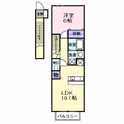 サニーハウス・誠 202【管理NO：1-014365801-02020】 ★家具家電は申し込み後に搬入します★ ★2026年10月中旬入居可能★の物件画像