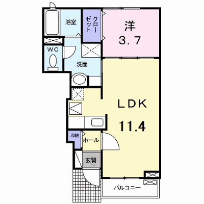 エアリーガーデン 103【管理NO：1-016635601-01030】 ★家具家電は申し込み後に搬入します★ ★2026年09月中旬入居可能★の物件画像
