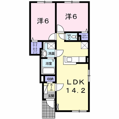 グランディアⅡ 104【管理NO：1-024277701-01040】 ★家具家電は申し込み後に搬入します★ ★2026年09月中旬入居可能★の物件画像