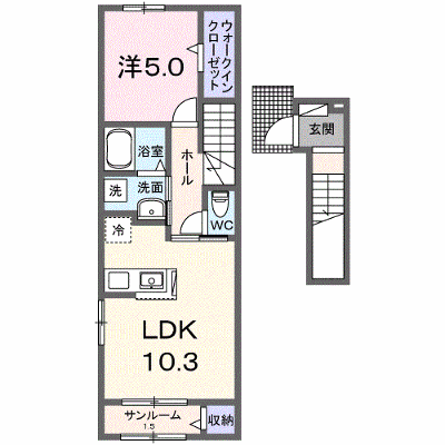 ハピネス立石　Ｄ 203【管理NO：1-028685602-02030】 ★家具家電は申し込み後に搬入します★ ★2027年01月下旬入居可能★の物件画像