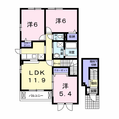 サンキャッスルＳ・Ⅱ 201【管理NO：1-014412402-02010】 ★家具家電は申し込み後に搬入します★ ★2026年09月中旬入居可能★の物件画像
