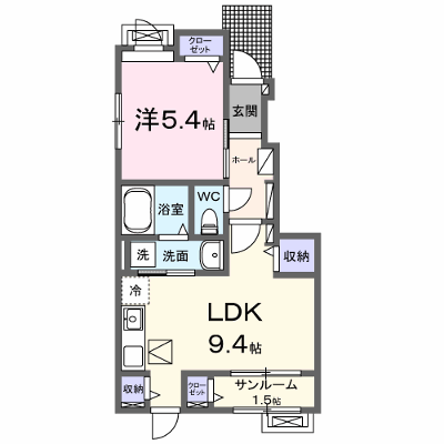 椿 105【管理NO：1-027624801-01050】 ★家具家電は申し込み後に搬入します★ ★2026年09月下旬入居可能★の物件画像