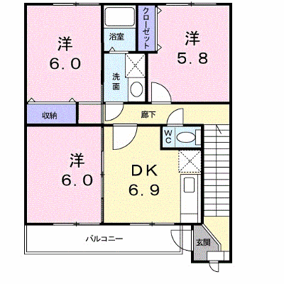 パストラル北上Ⅱ 203【管理NO：1-010882001-02030】 ★家具家電は申し込み後に搬入します★ ★2026年09月上旬入居可能★の物件画像