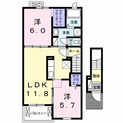 ハニーハウス大日向 202【管理NO：1-021041001-02020】 ★家具家電は申し込み後に搬入します★ ★2026年09月上旬入居可能★の物件画像