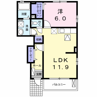サニーサイドパークⅠ 104【管理NO：1-019187301-01040】 ★家具家電は申し込み後に搬入します★の物件画像