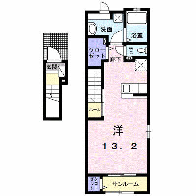 シュガー　レイ 201【管理NO：1-025247901-02010】 ★家具家電は申し込み後に搬入します★の物件画像