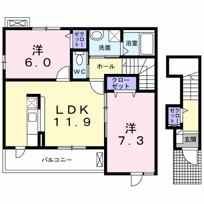 グレースぐみの木 201【管理NO：1-014721601-02010】 ★家具家電は申し込み後に搬入します★ ★2026年09月中旬入居可能★の物件画像