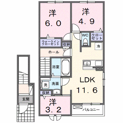 上辺見アパート 202【管理NO：1-028807601-02020】 ★家具家電は申し込み後に搬入します★ ★2026年12月上旬入居可能★の物件画像