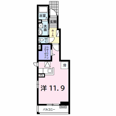 バルキー　フォレスト 102【管理NO：1-020567701-01020】 ★家具家電は申し込み後に搬入します★ ★2026年08月下旬入居可能★の物件画像