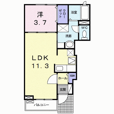 ベルフレージュＡ 102【管理NO：1-014307001-01020】 ★家具家電は申し込み後に搬入します★ ★2026年09月中旬入居可能★の物件画像