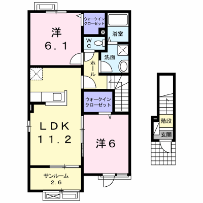 ヴィントプラッツⅡ 201【管理NO：1-022279602-02010】 ★家具家電は申し込み後に搬入します★ ★2026年09月中旬入居可能★の物件画像