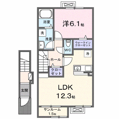 カモミール 204【管理NO：1-027787501-02040】 ★家具家電は申し込み後に搬入します★ ★2026年09月中旬入居可能★の物件画像