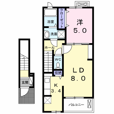 コンフォート小林Ⅰ 202【管理NO：1-022923901-02020】 ★家具家電は申し込み後に搬入します★ ★2026年09月中旬入居可能★の物件画像