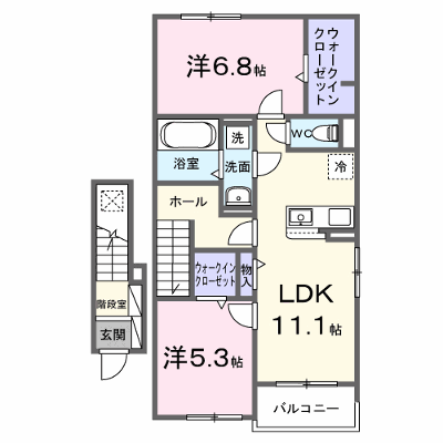 クレストⅢ 202【管理NO：1-028806301-02020】 ★家具家電は申し込み後に搬入します★ ★2027年01月上旬入居可能★の物件画像