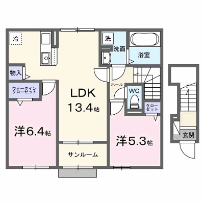 パイオニア　伏 202【管理NO：1-028683101-02020】 ★家具家電は申し込み後に搬入します★ ★2026年12月下旬入居可能★の物件画像