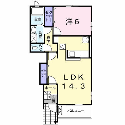 グロワールＡ 104【管理NO：1-014830401-01040】 ★家具家電は申し込み後に搬入します★ ★2026年09月中旬入居可能★の物件画像