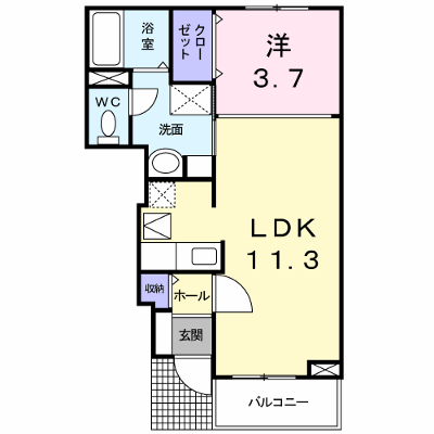 エテルノ　Ⅱ 103【管理NO：1-014474502-01030】 ★家具家電は申し込み後に搬入します★ ★2026年10月中旬入居可能★の物件画像