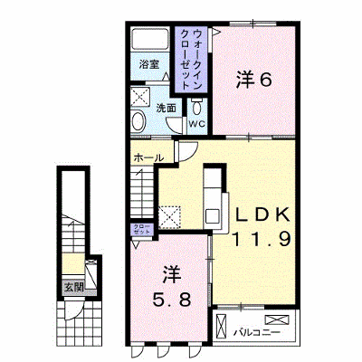 モルゲンロートⅡ 202【管理NO：1-022920602-02020】 ★家具家電は申し込み後に搬入します★ ★2026年09月中旬入居可能★の物件画像