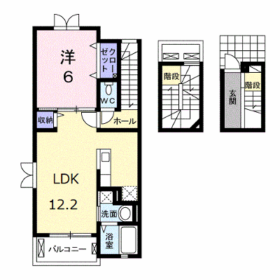 夢野ハイツ 302【管理NO：1-017750301-03020】 ★家具家電は申し込み後に搬入します★ ★2026年09月中旬入居可能★の物件画像
