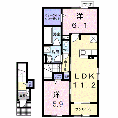 アルカンシエルⅢ 206【管理NO：1-025329603-02050】 ★家具家電は申し込み後に搬入します★ ★2026年08月下旬入居可能★の物件画像