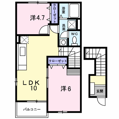 メゾン・ド・ソレイユＢ 201【管理NO：1-013548302-02010】 ★家具家電は申し込み後に搬入します★の物件画像