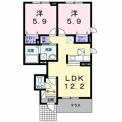 アルコバレーノⅢ 103【管理NO：1-016237703-01030】 ★家具家電は申し込み後に搬入します★ ★2026年09月中旬入居可能★の物件画像