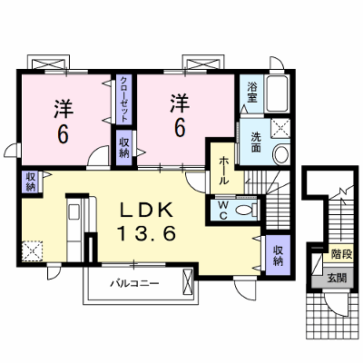 ディアコート　Ｂ棟 201【管理NO：1-018644701-02010】 ★家具家電は申し込み後に搬入します★ ★2026年10月中旬入居可能★の物件画像