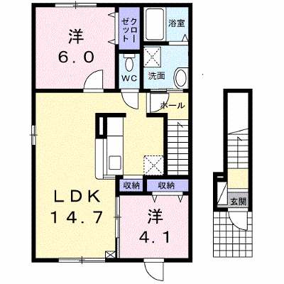 ビリーブグットⅣ 201【管理NO：1-022615901-02010】 ★家具家電は申し込み後に搬入します★ ★2026年09月下旬入居可能★の物件画像