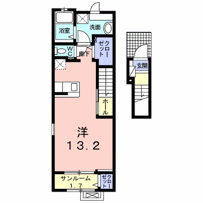 グラン　ピーノＣ 203【管理NO：1-025610301-02030】 ★家具家電は申し込み後に搬入します★ ★2026年09月中旬入居可能★の物件画像