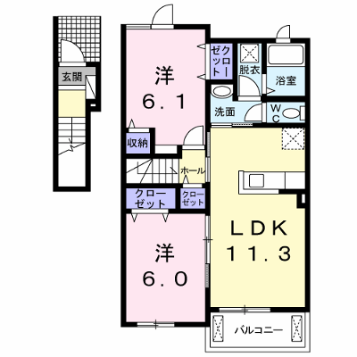 セジール・レーヴⅣＡ 202【管理NO：1-020367001-02020】 ★家具家電は申し込み後に搬入します★ ★2026年09月下旬入居可能★の物件画像
