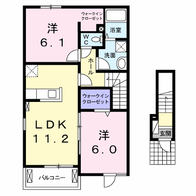 ワーズ・ワースⅠ号館 201【管理NO：1-018969501-02010】 ★家具家電は申し込み後に搬入します★ ★2026年08月下旬入居可能★の物件画像
