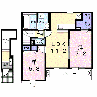 リオン　Ⅰ 202【管理NO：1-023853701-02020】 ★家具家電は申し込み後に搬入します★ ★2026年09月中旬入居可能★の物件画像